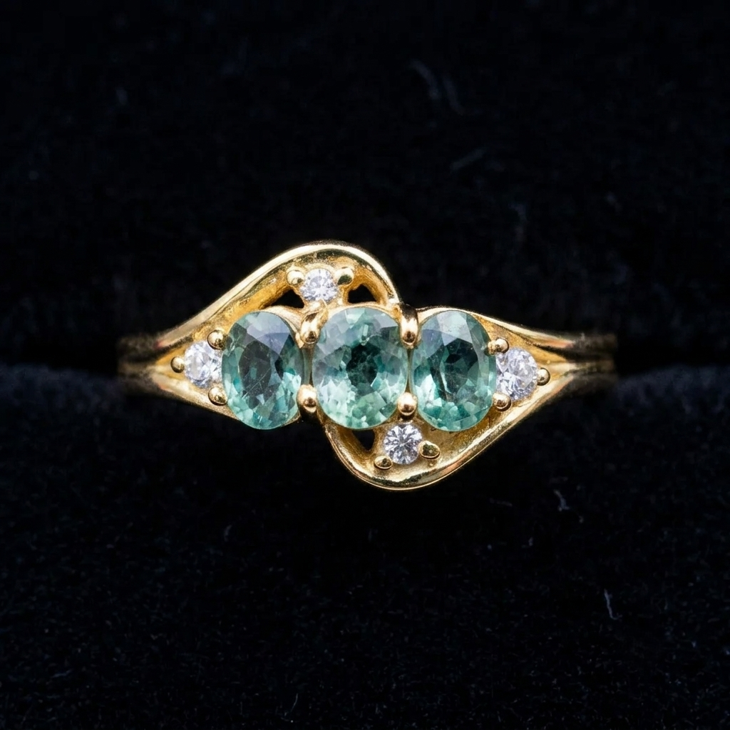 Jasmine Green Sapphire Ring