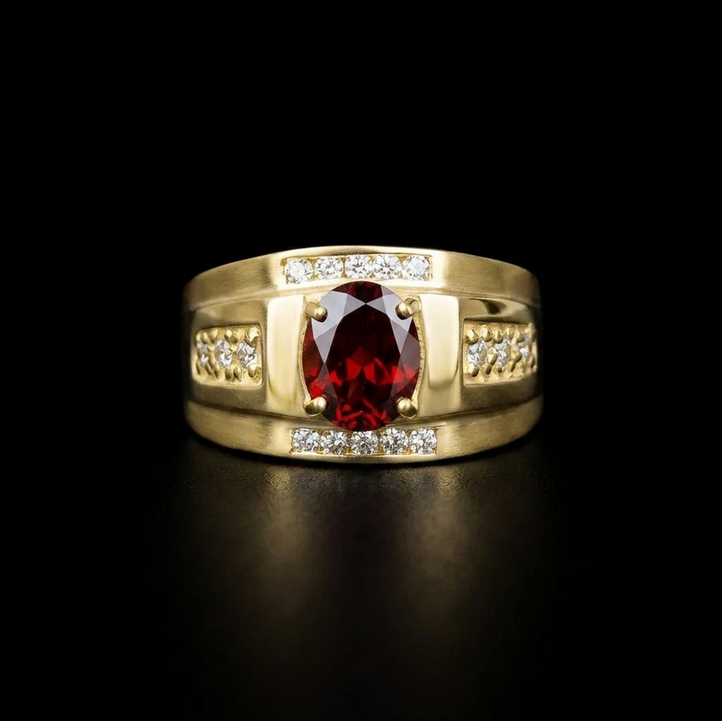 Garnet Signet Ring