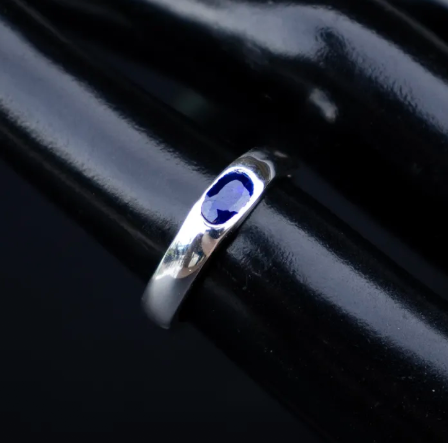 Sapphire Solitaire Ring