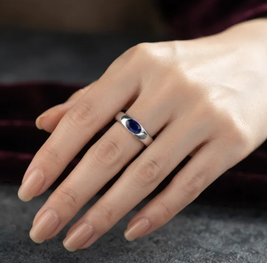Sapphire Solitaire Ring