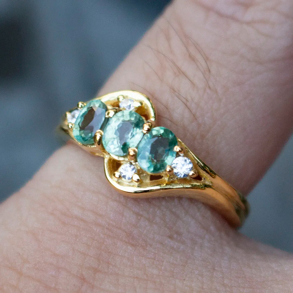 Jasmine Green Sapphire Ring