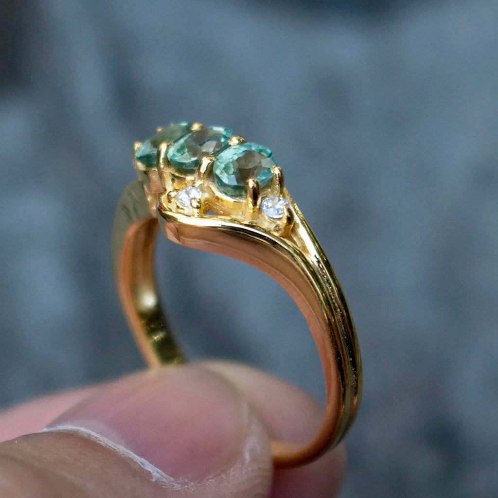 Jasmine Green Sapphire Ring