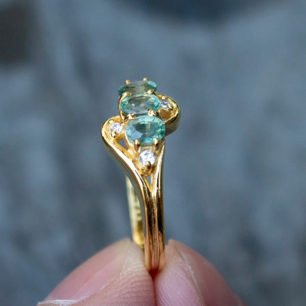 Jasmine Green Sapphire Ring