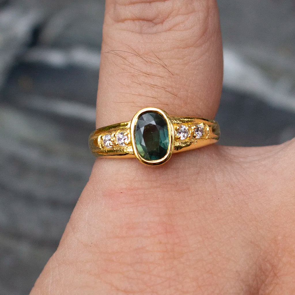 Green Sapphire Ring