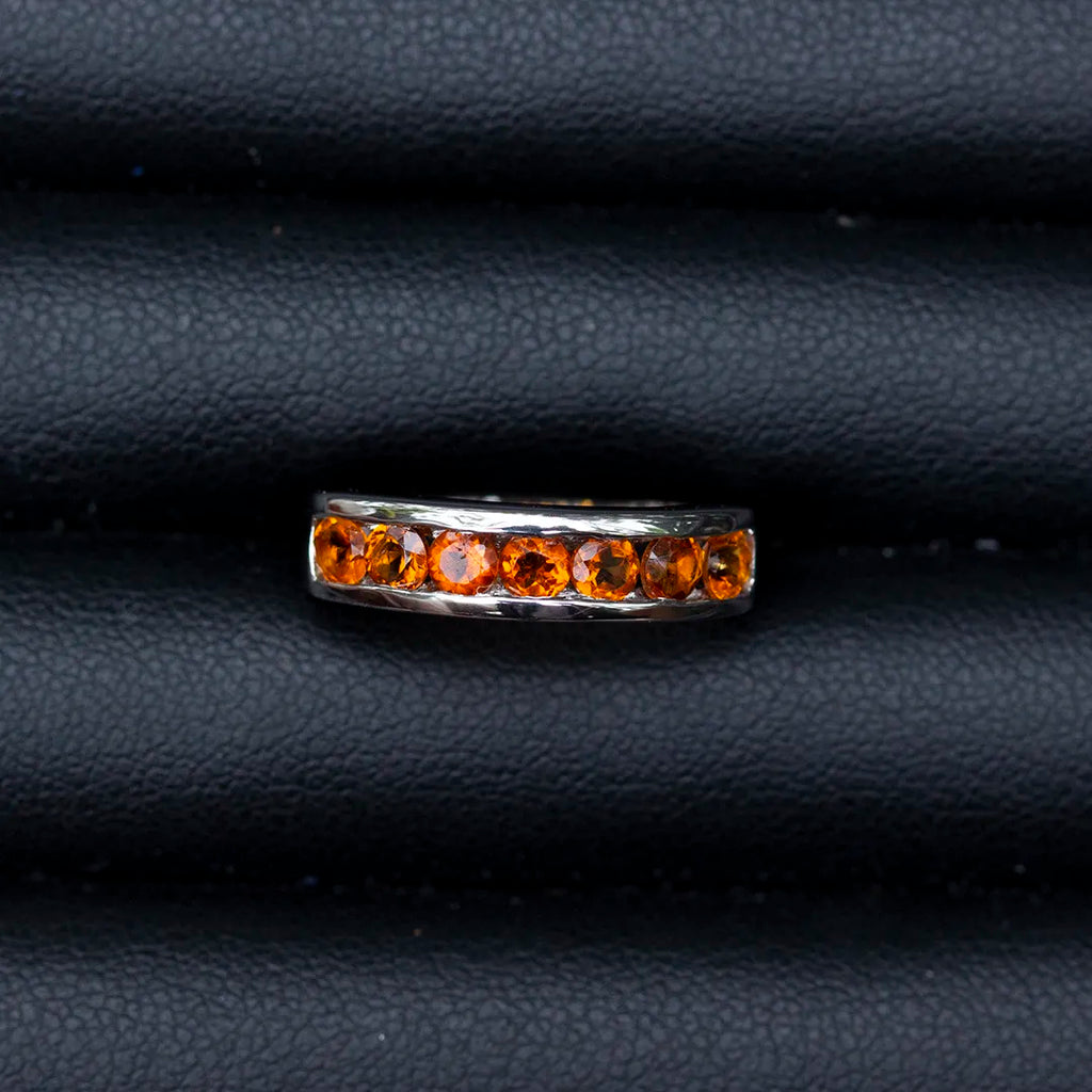 Orange Sapphire Ring