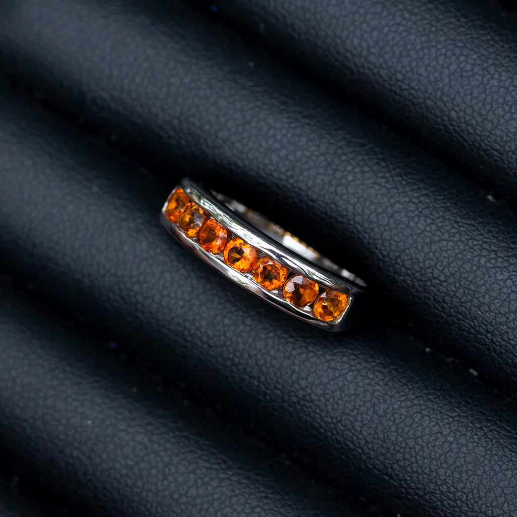 Orange Sapphire Ring