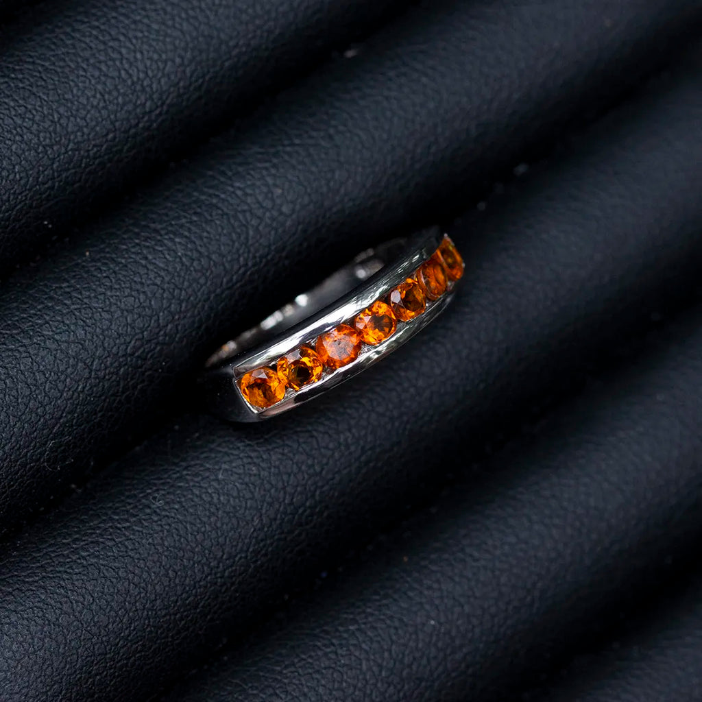 Orange Sapphire Ring