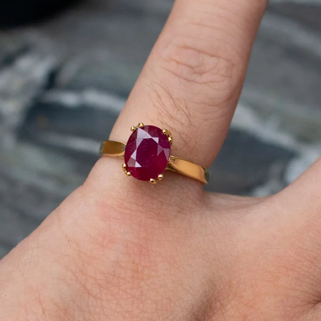 Natural Mozambican Ruby Ring