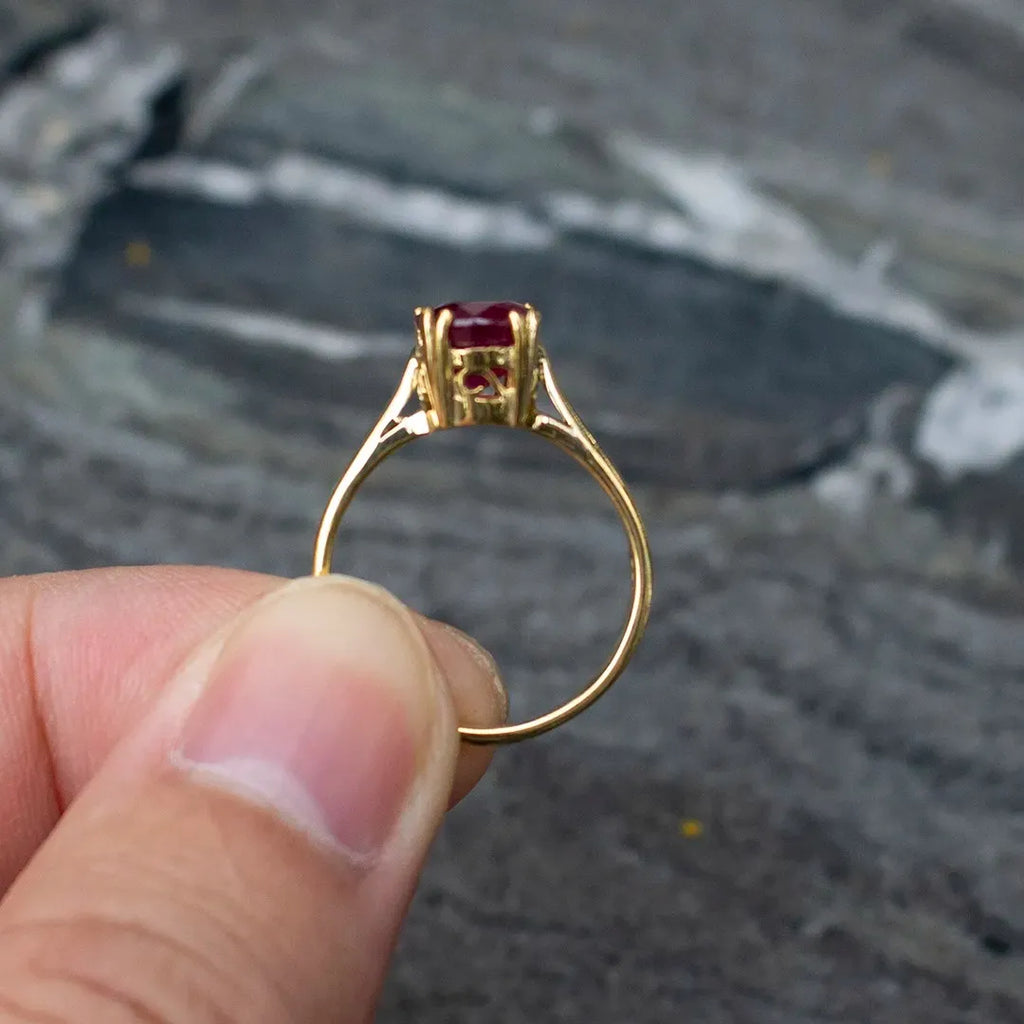 Natural Mozambican Ruby Ring