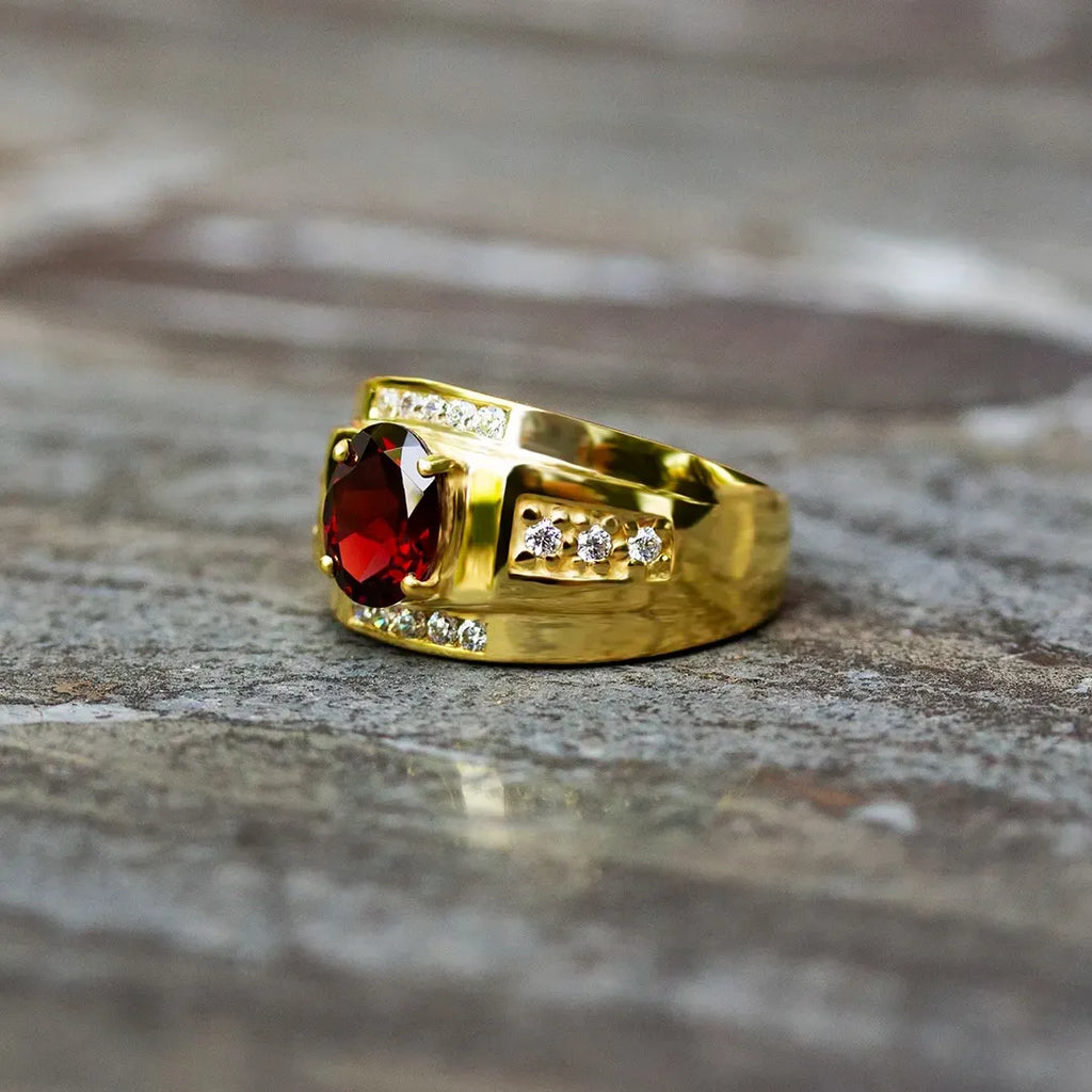 Garnet Signet Ring