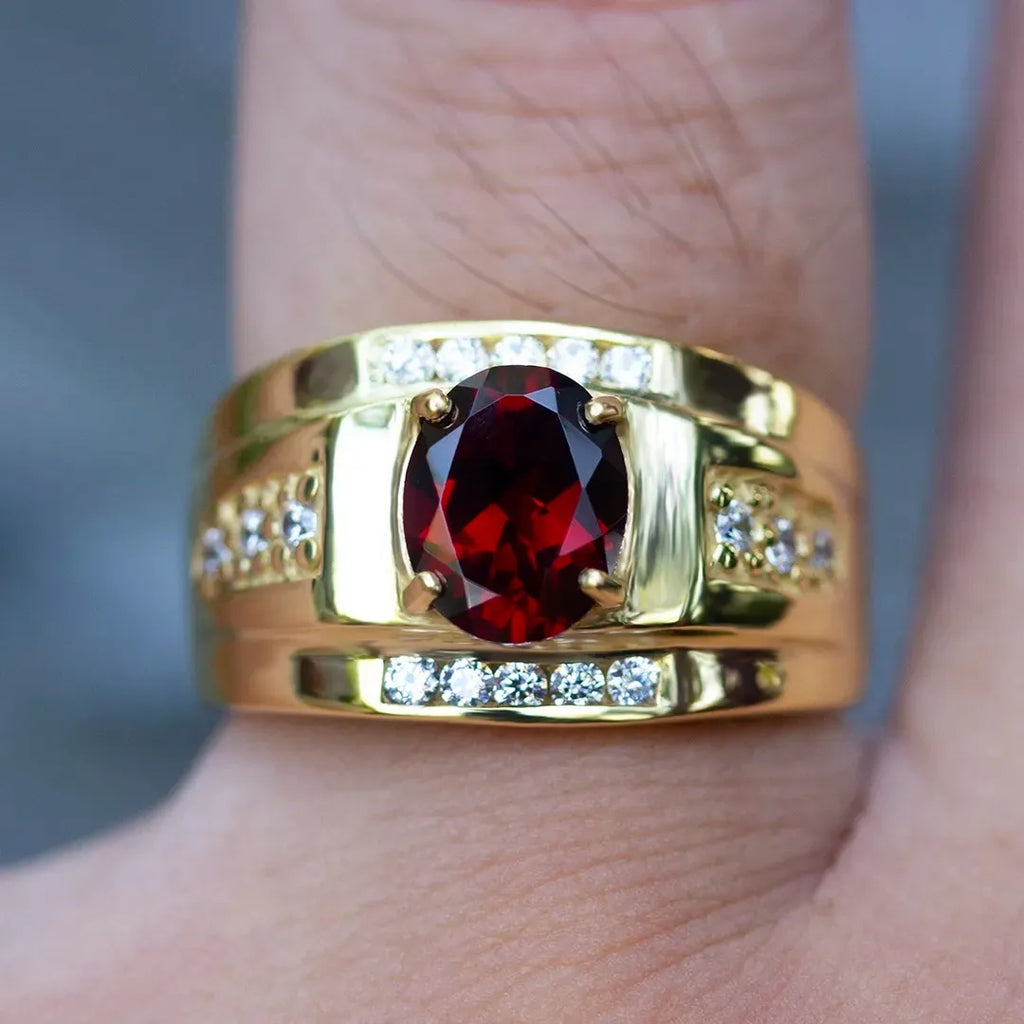 Garnet Signet Ring