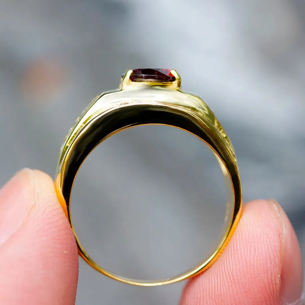 Garnet Signet Ring