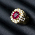 Ruby Ring With Cubic Zirconia